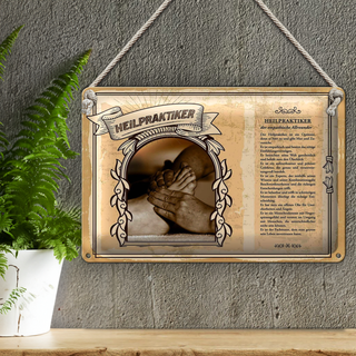 Blechschild Berufe 30x20cm Heilpraktiker Allrounder Optimist