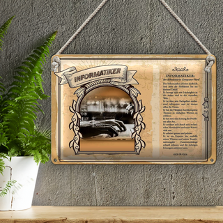 Blechschild Berufe 30x20cm Informatiker Computer Nerd