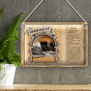 Blechschild Berufe 30x20cm Ingenieuer technischer Experte