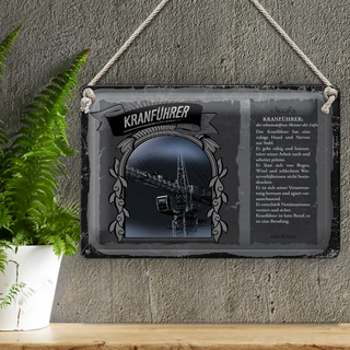 Blechschild Berufe 30x20cm Kranführer Meister der Lüfte