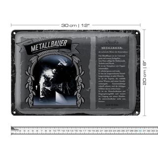 Blechschild Berufe 30x20cmlbauer technischer Meister