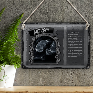 Blechschild Berufe 30x20cm Metzger robuste Gourmet Qualität