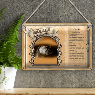 Blechschild Berufe 30x20cm Müller Meister des Getreides
