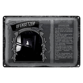 Blechschild Berufe 30x20cm Offensetzer Wärme Experte Stylist