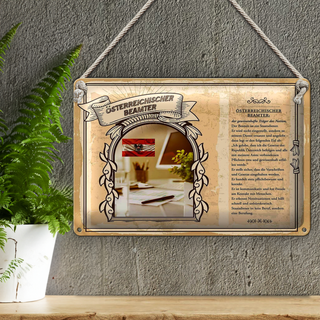 Blechschild Berufe 30x20cm Österreichischer Beamter Beamte