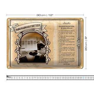 Blechschild Berufe 30x20cm Raumausstatter Schöne Ästhetik