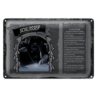 Blechschild Berufe 30x20cm Schlosser kreativer Meister