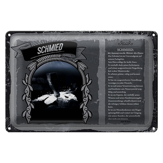 Blechschild Berufe 30x20cm Schmied Eisen Experte Meister