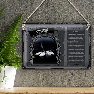 Blechschild Berufe 30x20cm Schmied Eisen Experte Meister