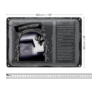 Blechschild Berufe 30x20cm Schornsteinfeger Leichtigkeit