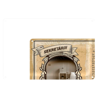 Blechschild Berufe 30x20cm Sekretärin Beobachtungsgabe Chef