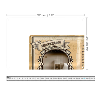 Blechschild Berufe 30x20cm Sekretärin Beobachtungsgabe Chef