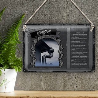 Blechschild Berufe 30x20cm Spengler Meister der Bleche