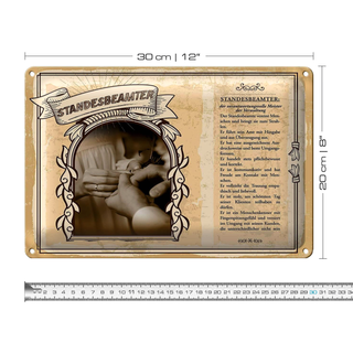 Blechschild Berufe 30x20cm Standesbeamter Verwaltung Ämter