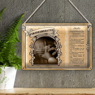 Blechschild Berufe 30x20cm Standesbeamter Verwaltung Ämter