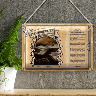 Blechschild Berufe 30x20cm Steuerberater Experte Steuern