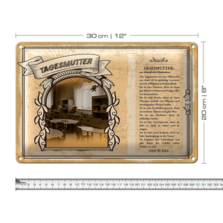 Blechschild Berufe Tagesmutter wahre Heldin 30x20cm