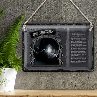 Blechschild Berufe Unternehmer Gewerbe innovativ 30x20cm