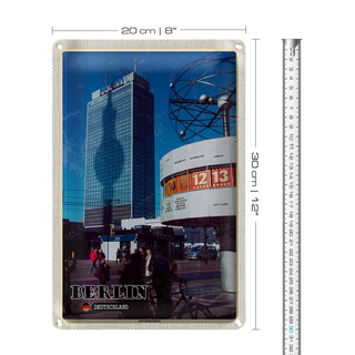 Blechschild Städte Berlin Alexanderplatz Hauptstadt 20x30cm