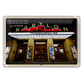 Blechschild Städte Berlin Deutschland Babylon Kino 30x20cm
