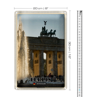 Blechschild Städte Berlin Brandenburger Tor Architektur 20x30cm