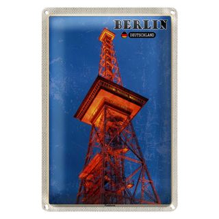 Blechschild Städte Berlin Funkturm Deutschland 20x30cm