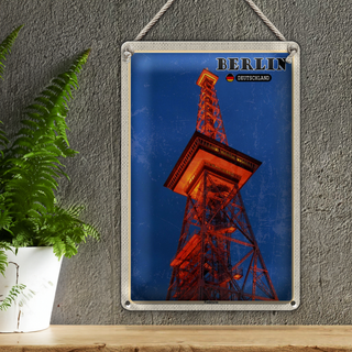 Blechschild Städte Berlin Funkturm Deutschland 20x30cm