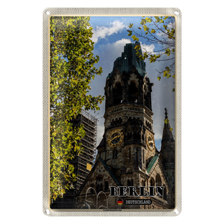 Blechschild Städte Berlin Gedächtniskirche Deutschland 20x30cm