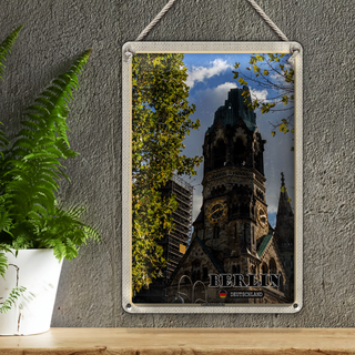 Blechschild Städte Berlin Gedächtniskirche Deutschland 20x30cm