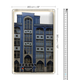Blechschild Städte Berlin Hackesche Höfe Hauptstadt 20x30cm