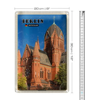 Blechschild Städte Berlin Heilig-Kreuz-Kirche 20x30cm
