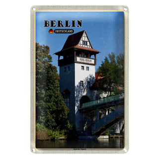 Blechschild Städte Berlin Insel der Jugend Reise 20x30cm