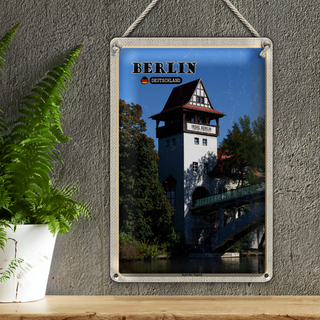 Blechschild Städte Berlin Insel der Jugend Reise 20x30cm