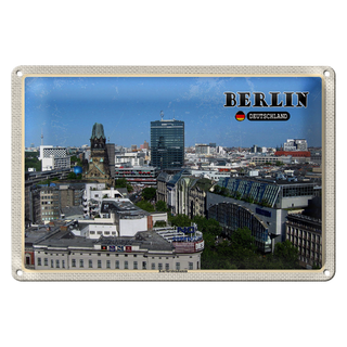 Blechschild Städte Berlin Hauptstadt Kurfürstendamm 30x20cm