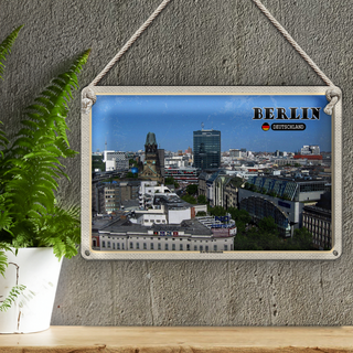 Blechschild Städte Berlin Hauptstadt Kurfürstendamm 30x20cm