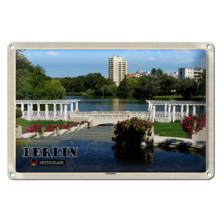 Blechschild Städte Berlin Deutschland Lietzensee 30x20cm