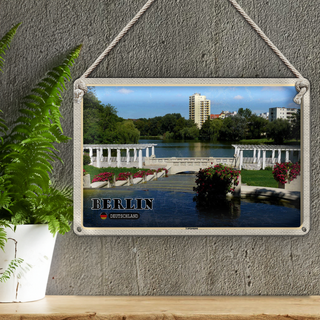 Blechschild Städte Berlin Deutschland Lietzensee 30x20cm