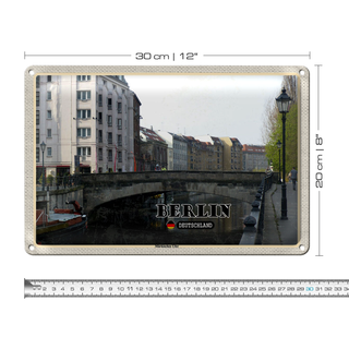 Blechschild Städte Berlin Deutschland Märkisches Ufer 30x20cm