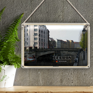 Blechschild Städte Berlin Deutschland Märkisches Ufer 30x20cm
