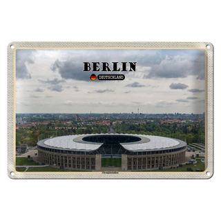 Blechschild Städte Berlin Olympiastadion Deutschland 30x20cm