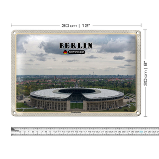 Blechschild Städte Berlin Olympiastadion Deutschland 30x20cm