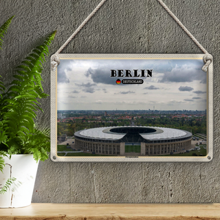 Blechschild Städte Berlin Olympiastadion Deutschland 30x20cm