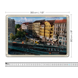 Blechschild Städte Berlin Prenzlauer Berg Deutschland 30x20cm