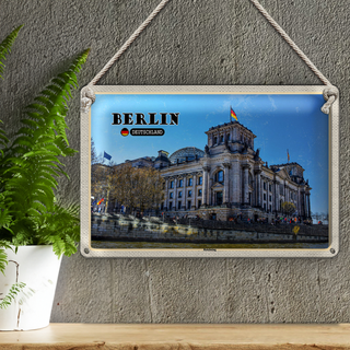 Blechschild Städte Berlin Reichstag Politik Architektur 30x20cm