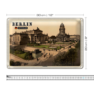 Blechschild Städte Berlin Schillerplatz Architektur 30x20cm