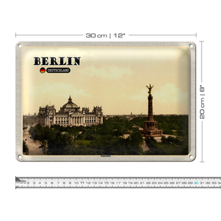 Blechschild Städte Berlin Siegessäule Deutschland 30x20cm
