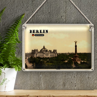 Blechschild Städte Berlin Siegessäule Deutschland 30x20cm