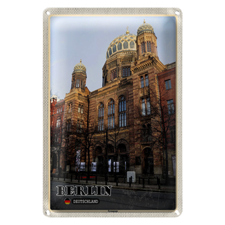 Blechschild Städte Berlin Synagoge Deutschland 20x30cm