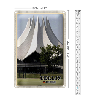 Blechschild Städte Berlin Deutschland Tempodrom 20x30cm