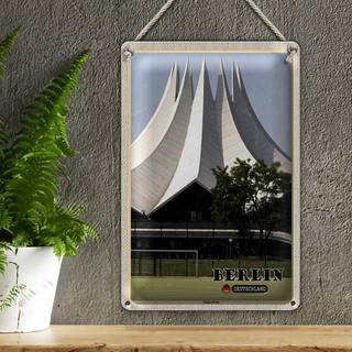 Blechschild Städte Berlin Deutschland Tempodrom 20x30cm
